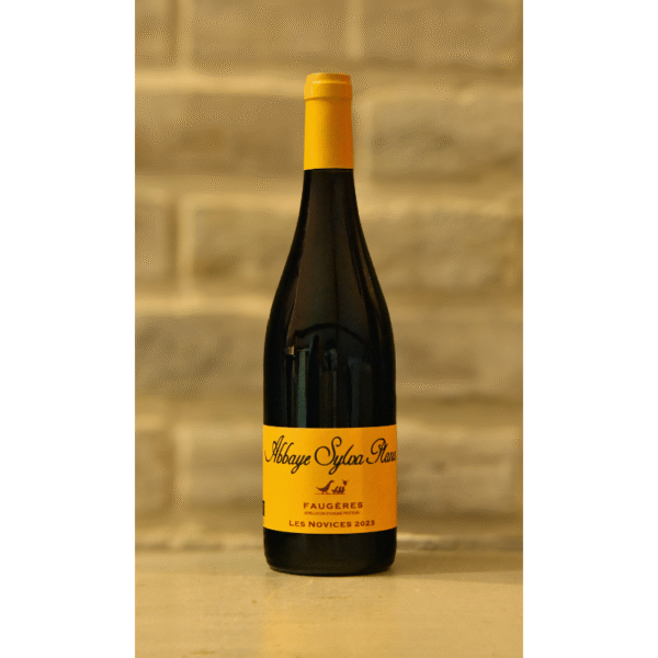illustration-les-novices-2023- faugeres-abbaye-sylvia-plana-vin-rouge-grenache-noir-cinsault-carignan-languedoc-il-etait-une-cave-bar-cave-a-vin-caviste-touques-deauville-trouville-sur-mer-calvados-normandie